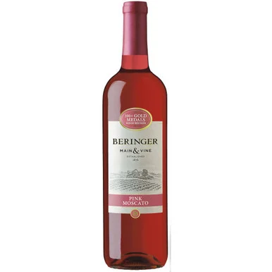 12 Bottle Case Beringer Main & Vine California Pink Moscato NV w/ Shipping Included