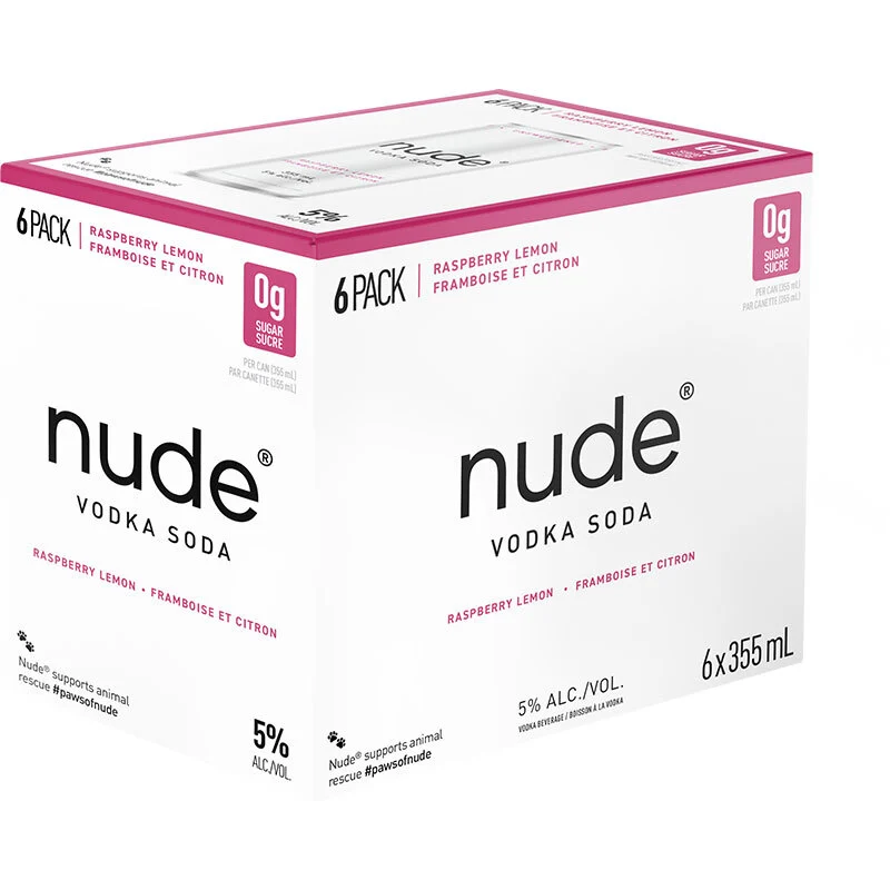 BCLIQUOR Nude Vodka Soda - Raspberry Lemon Can