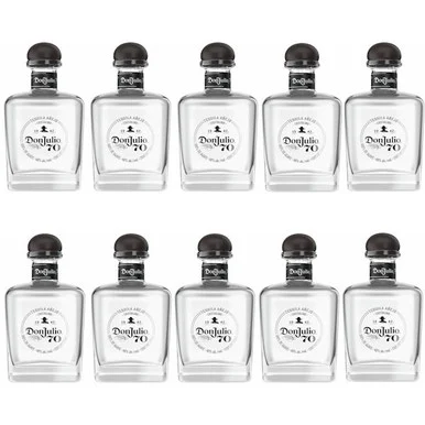 50ml Mini Don Julio 70 Anejo Cristalino Tequila 10 Pack