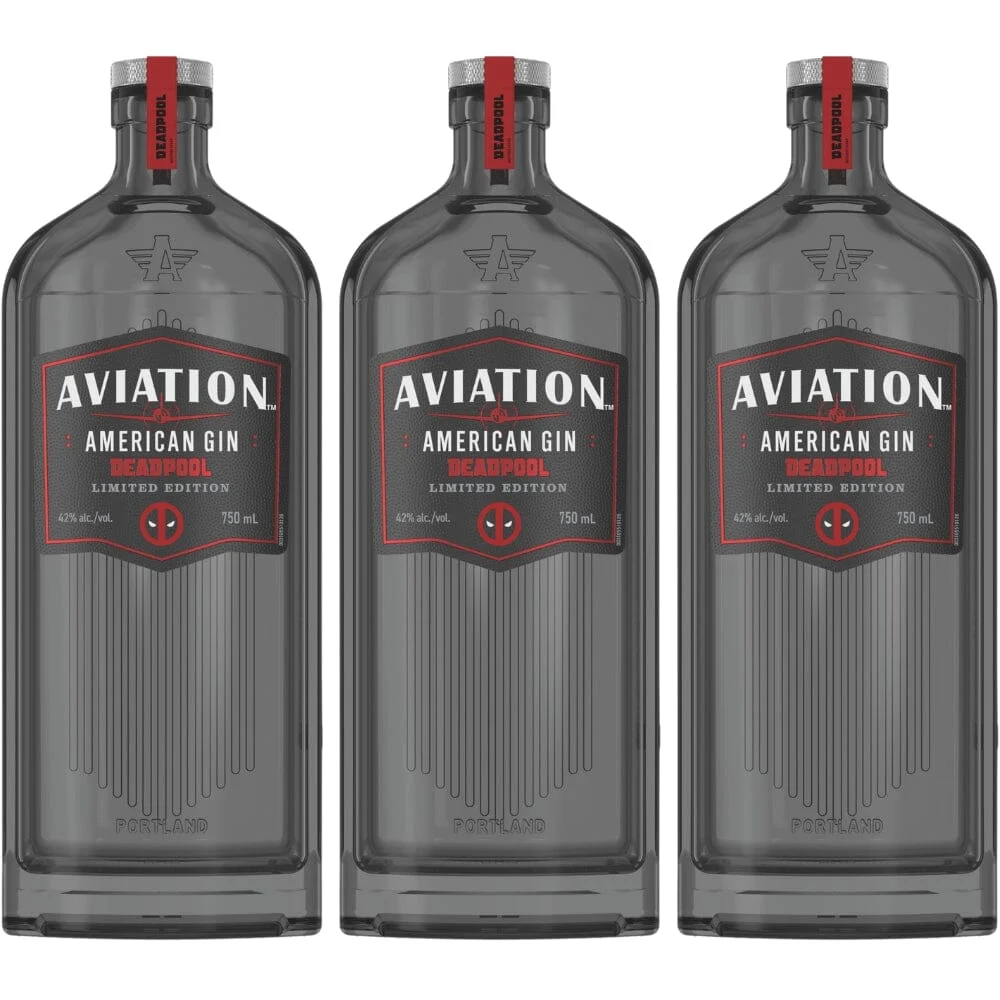 Aviation American Gin Deadpool Limited Edition 3PK