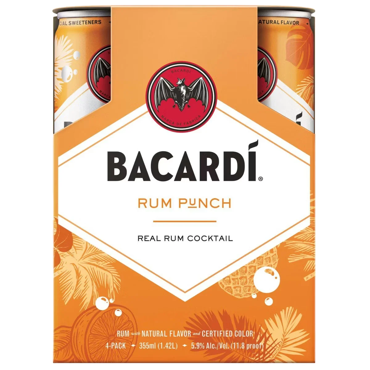 Bacardi Ready to Drink Rum Punch 4Pk