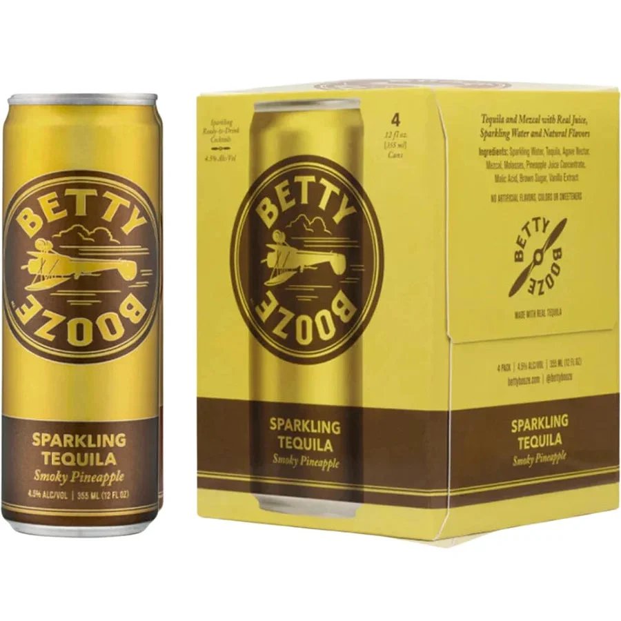 Betty Booze Sparkling Tequila & Smoky Pineapple 4Pk