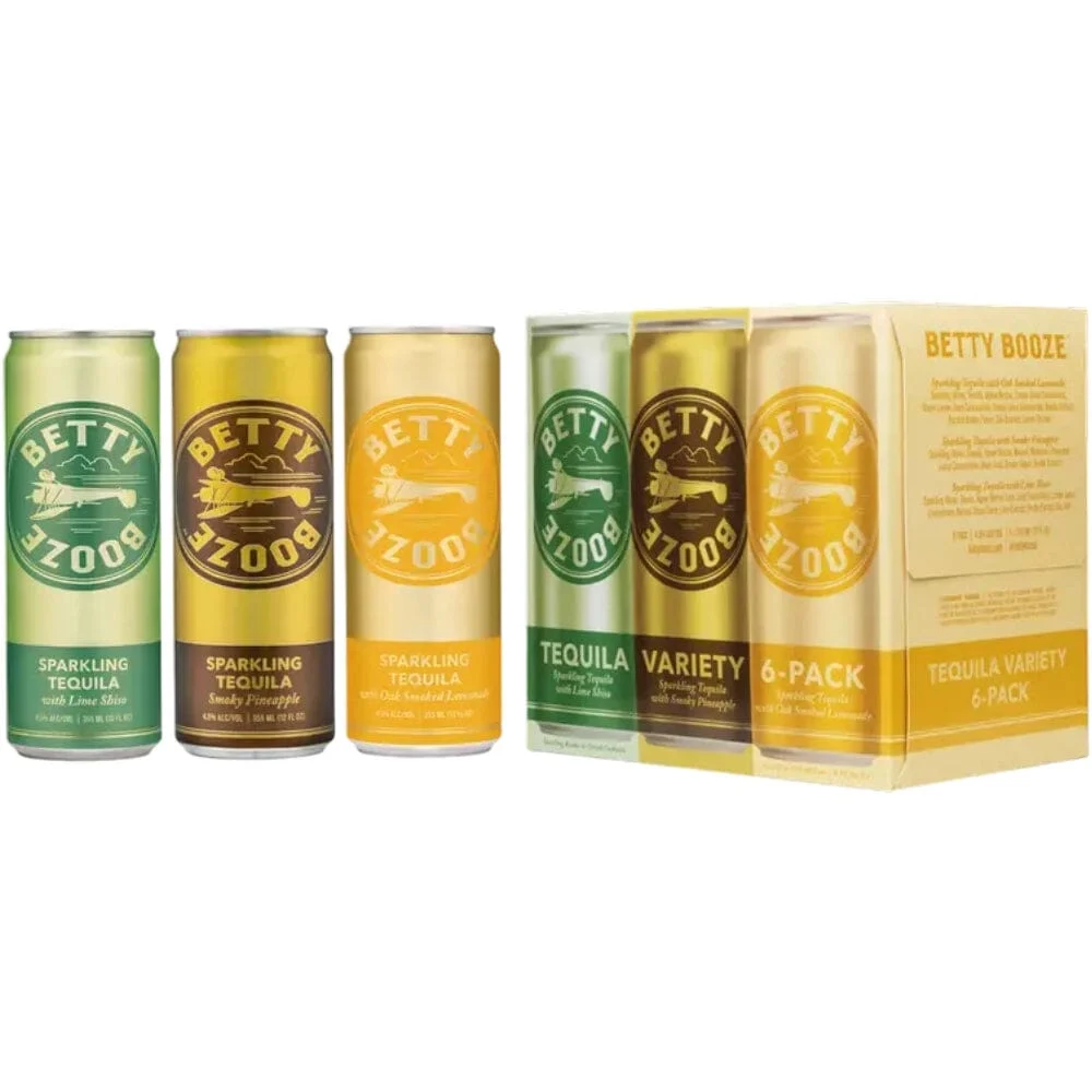 Betty Booze Sparkling Tequila Variety 6pk