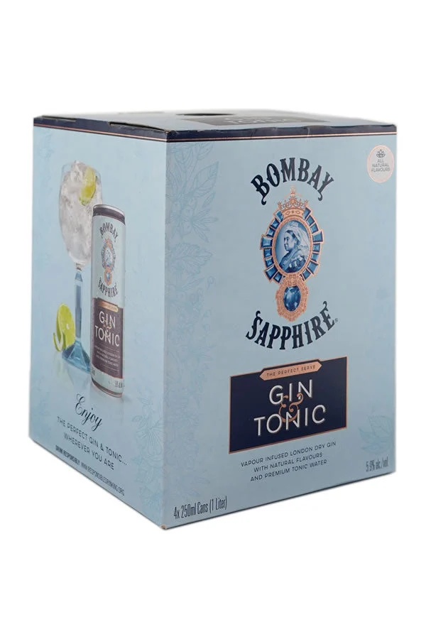 Bombay Sapphire Gin & Tonic 4Pk