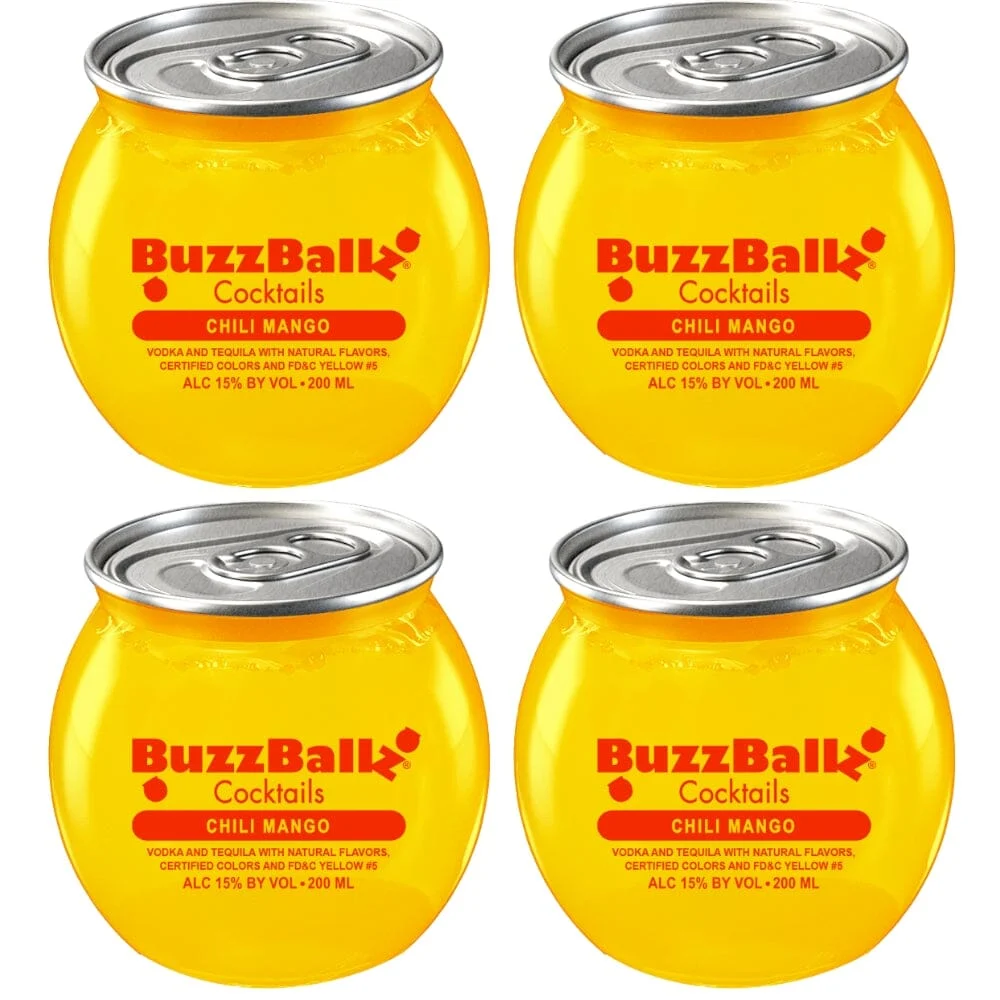 Buzzballz Chili Mango Pre-Mixed Cocktails 4-Pack