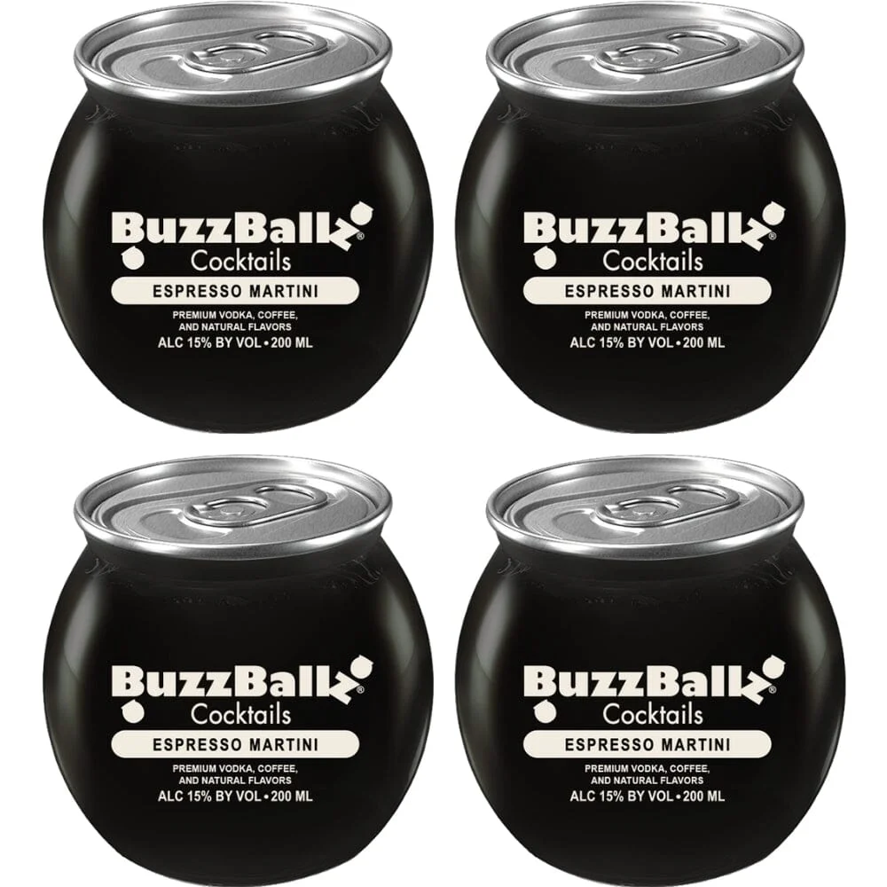 Buzzballz Espresso Martini Pre-Mixed Cocktails 4-Pack