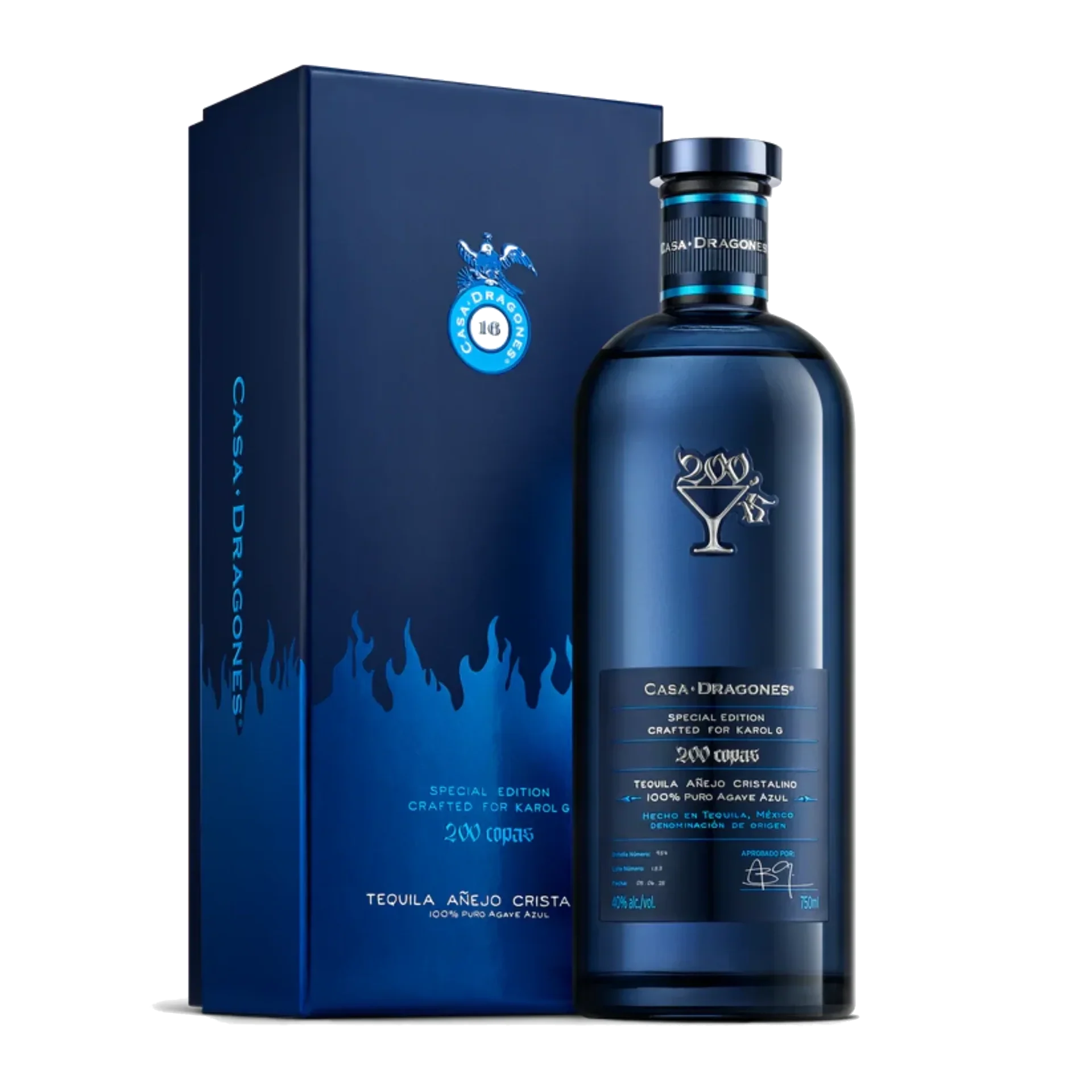 Casa Dragones x Karol G 200 Copas Cristalino 750ML