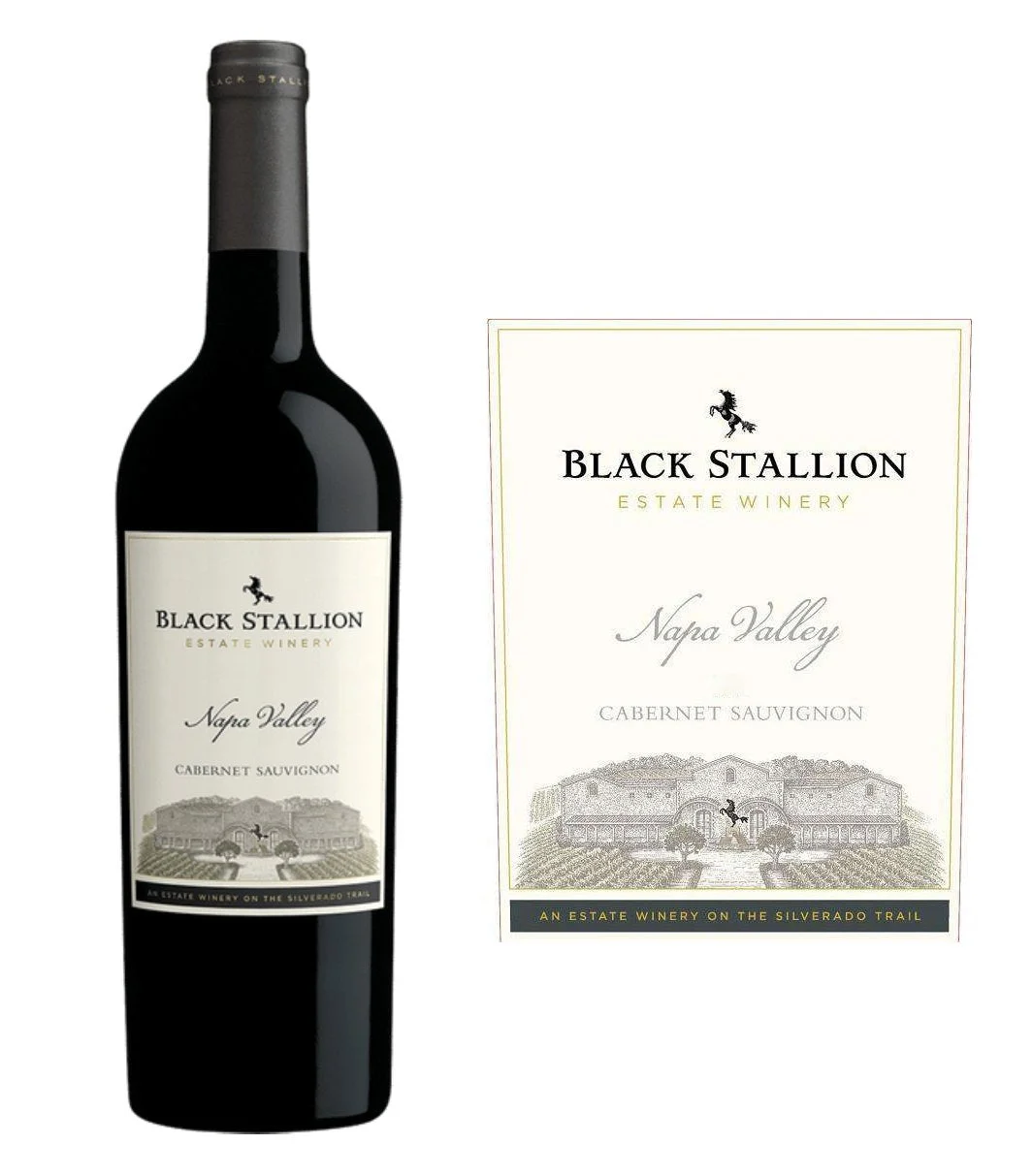 DAMAGED LABEL: Black Stallion Winery Cabernet Sauvignon 2021 (750 ml)