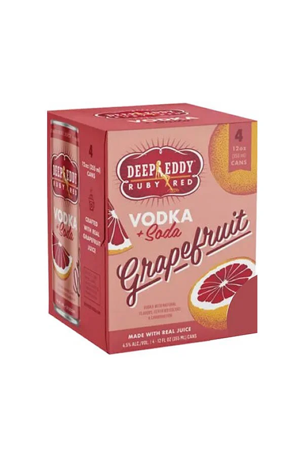Deep Eddy Vodka and Soda Grapefruit 4Pk