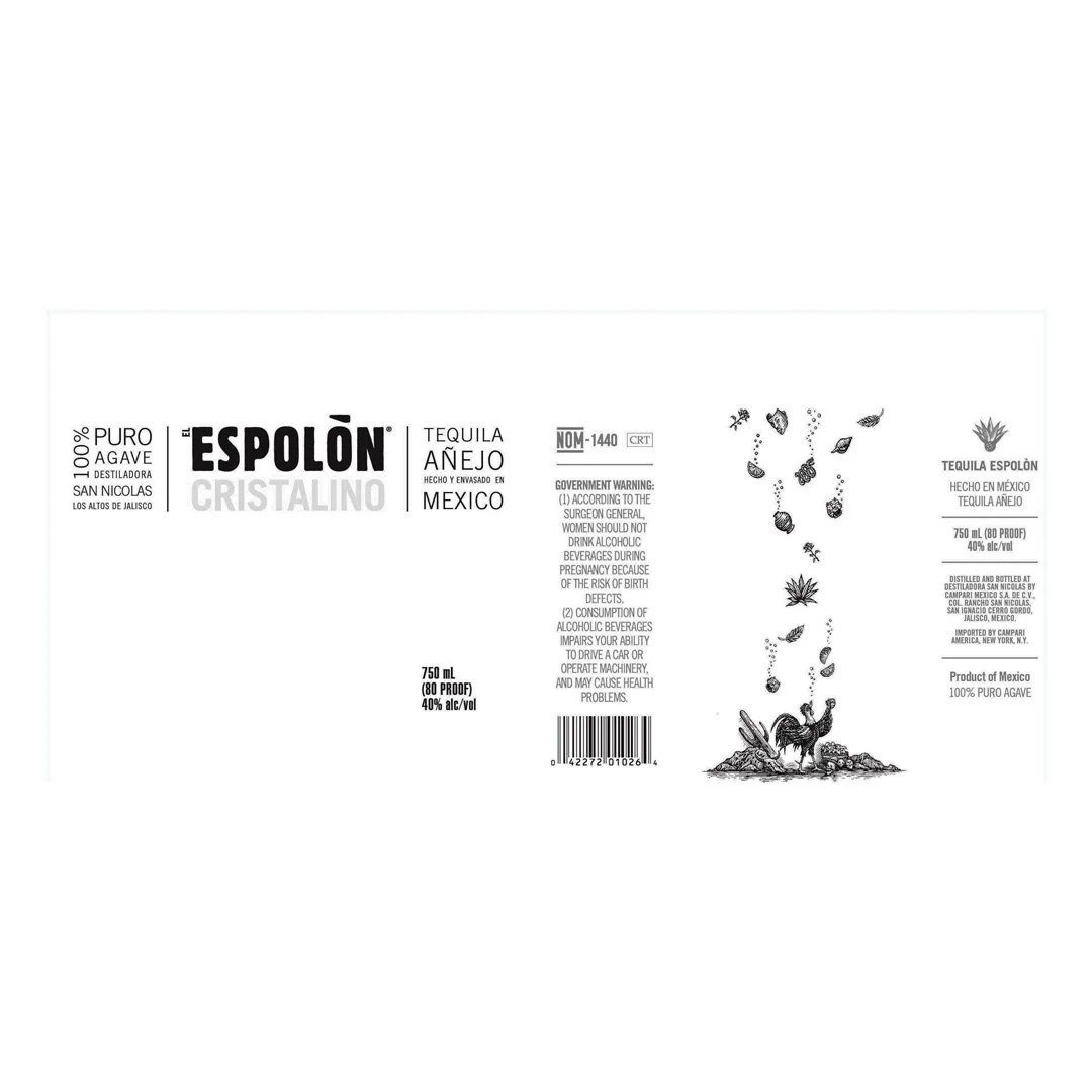 Espolon Cristalino Anejo Tequila