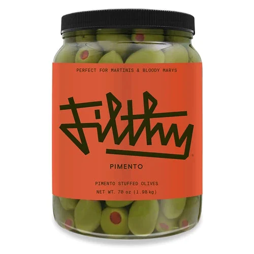 Filthy Pimento Stuffed Olives 64OZ