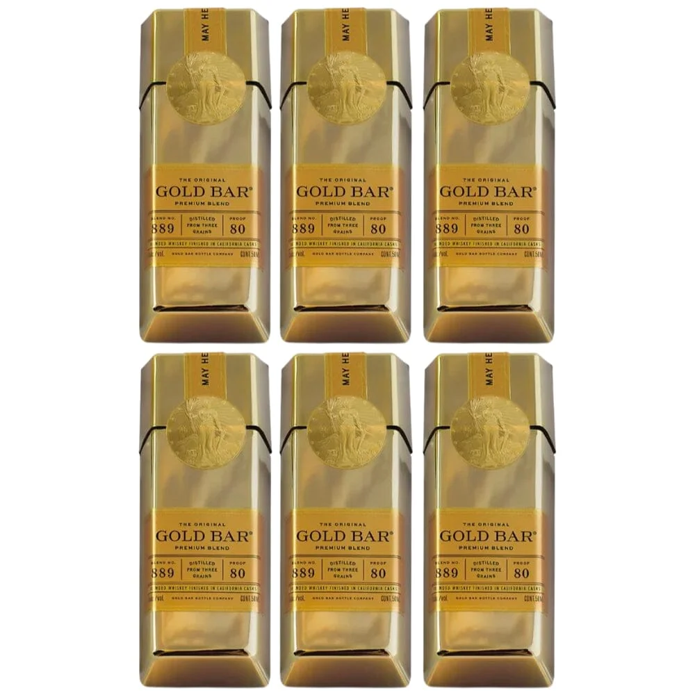 Gold Bar Original Blended Whiskey 50ml 6PK