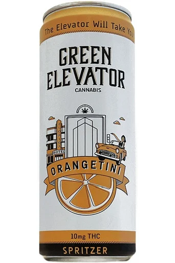 Green Elevator Orangetini Spritzer 10mg THC 4pk 12oz cans