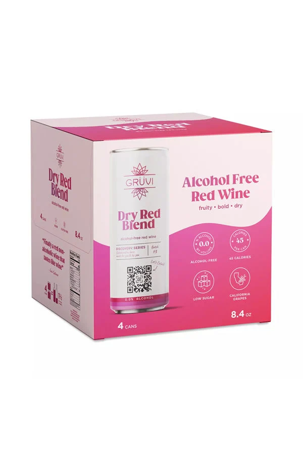 Gruvi Non Alcoholic Dry Red Blend 4Pk Can