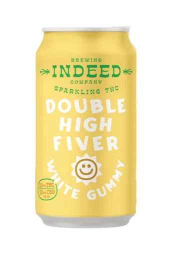 Indeed Double High Fiver White Gummy 10mg THC 4pk 12oz cans