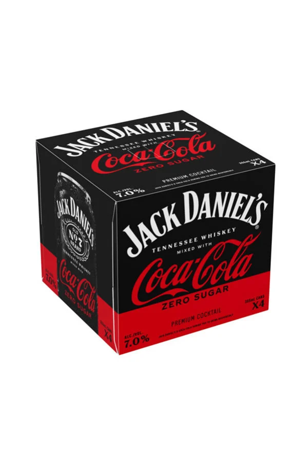 Jack Daniel's Whiskey & Coke Zero 4Pk