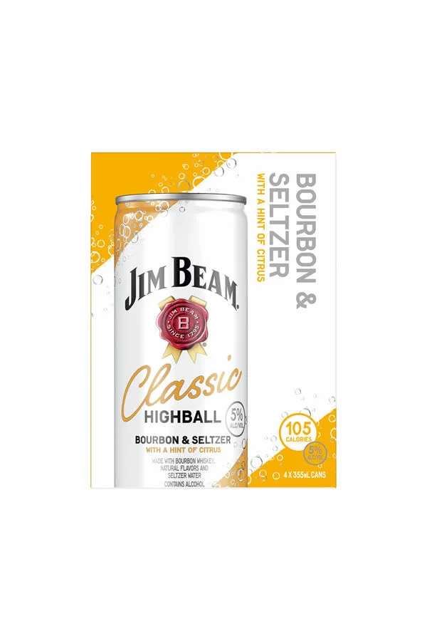 Jim Beam Classic Highball Bourbon Seltzer 4Pk