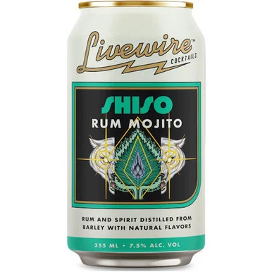 Livewire Shiso Rum Mojito Cocktail 12oz 4 Pack Cans