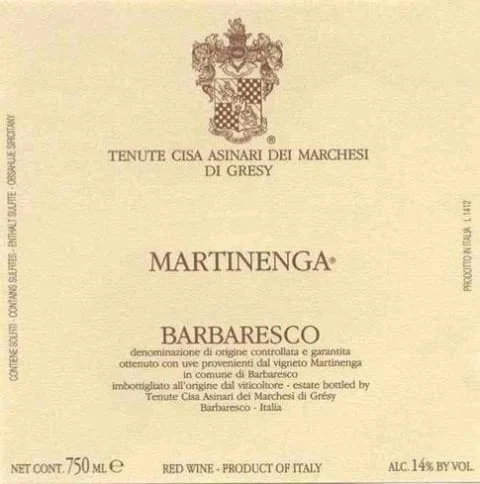 Marchesi di Gresy Barbaresco Martinenga 2018
