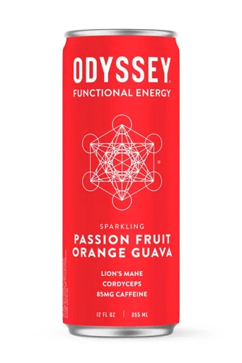 Odyssey Elixir Focus + Energy Passion Fruit Orange Guava single 12oz can