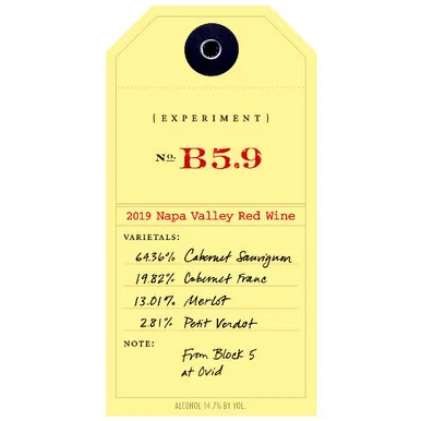 Ovid Experiment B5.9 Napa Red Blend 2019