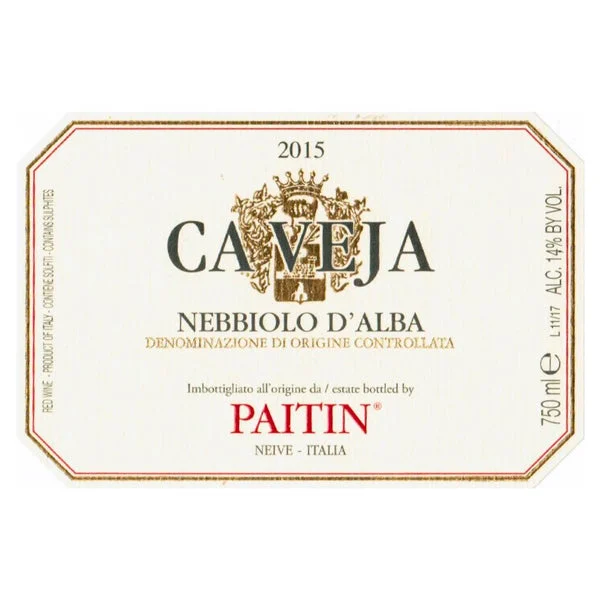 Paitin Nebbiolo d'Alba Ca Veja 2015