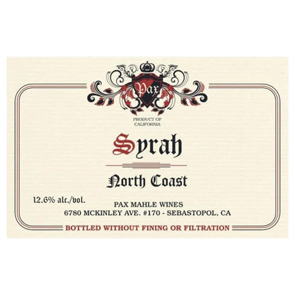 Pax North Coast Syrah 2018