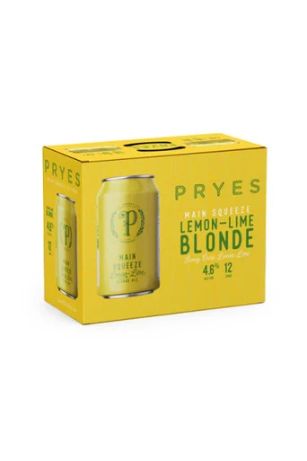 Pryes Main Squeeze Lemon Lime Golden Ale 12pk cans