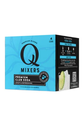 Q Club Soda 4pk cans