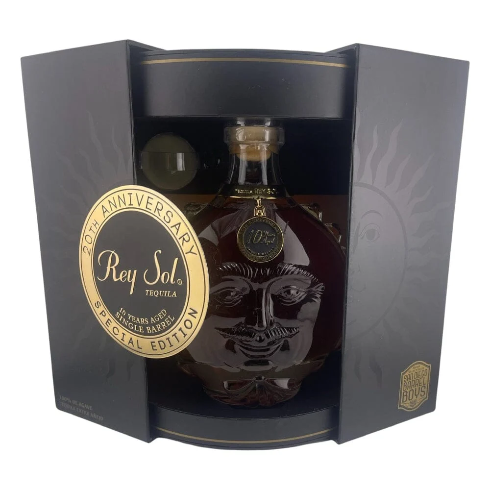 Rey Sol 20th Anniversary 10 Year Old Extra Anejo Tequila Limited Edition Hand Selected for ' San Diego Barrel Boys'