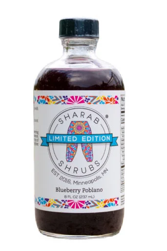 Sharab Shrubs Blueberry Poblano Shrub 8oz Bottle