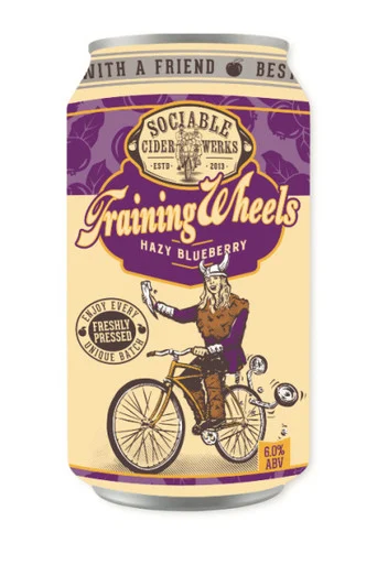 Sociable Cider Werks Training Wheels Hazy Blueberry 4pk 12oz cans