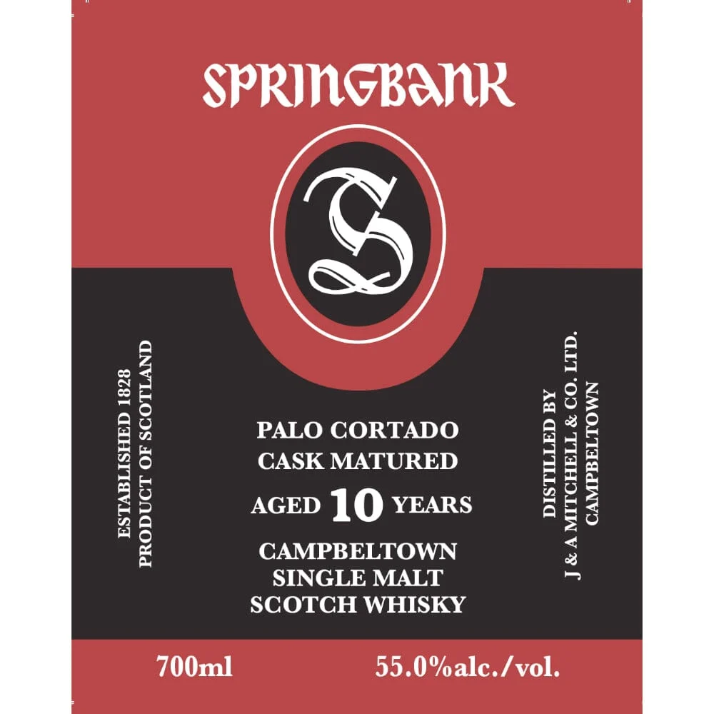 Springbank Palo Cortado Cask Matured 10 Year Old