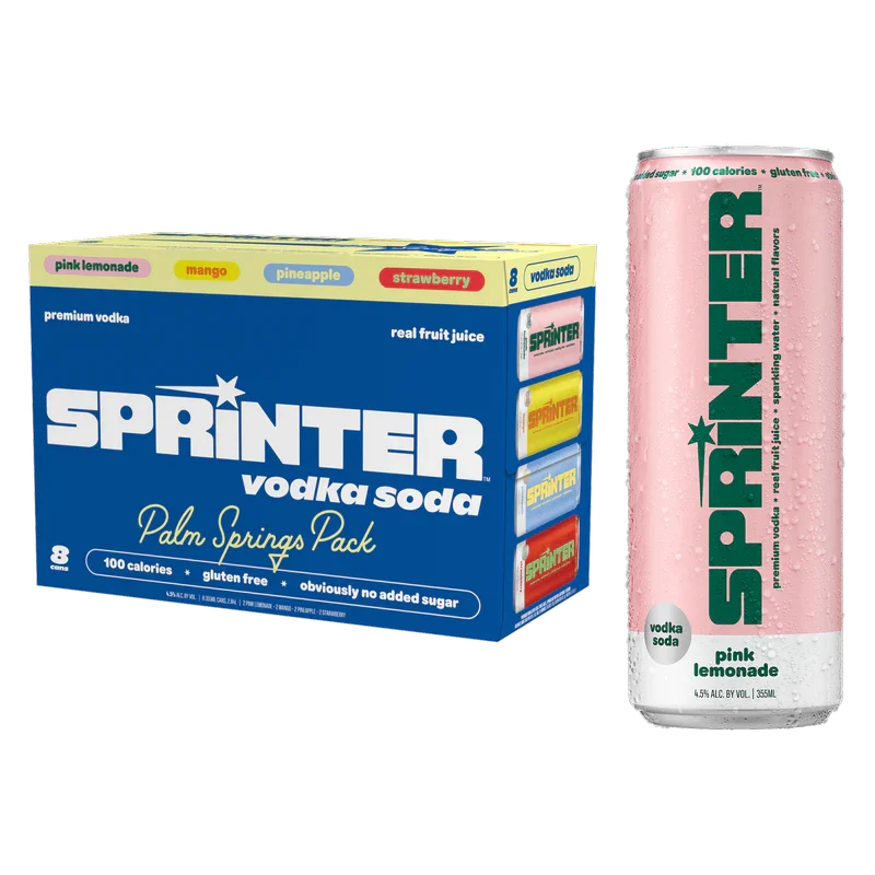 Sprinter Palm Springs Vodka Seltzer Variety 8Pk