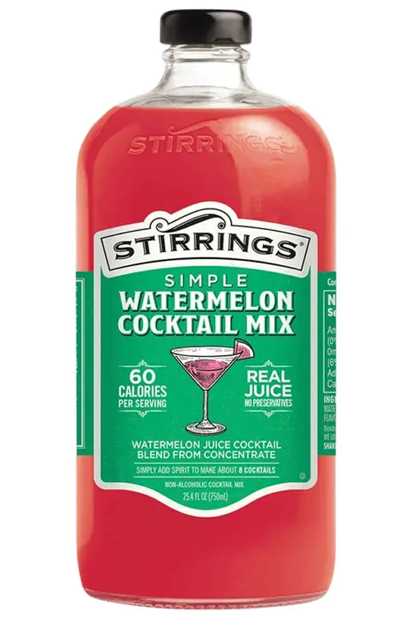 Stirrings Watermelon Cocktail Mix 750ML