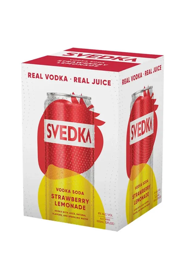 Svedka Vodka Soda Strawberry Lemonade 4Pk