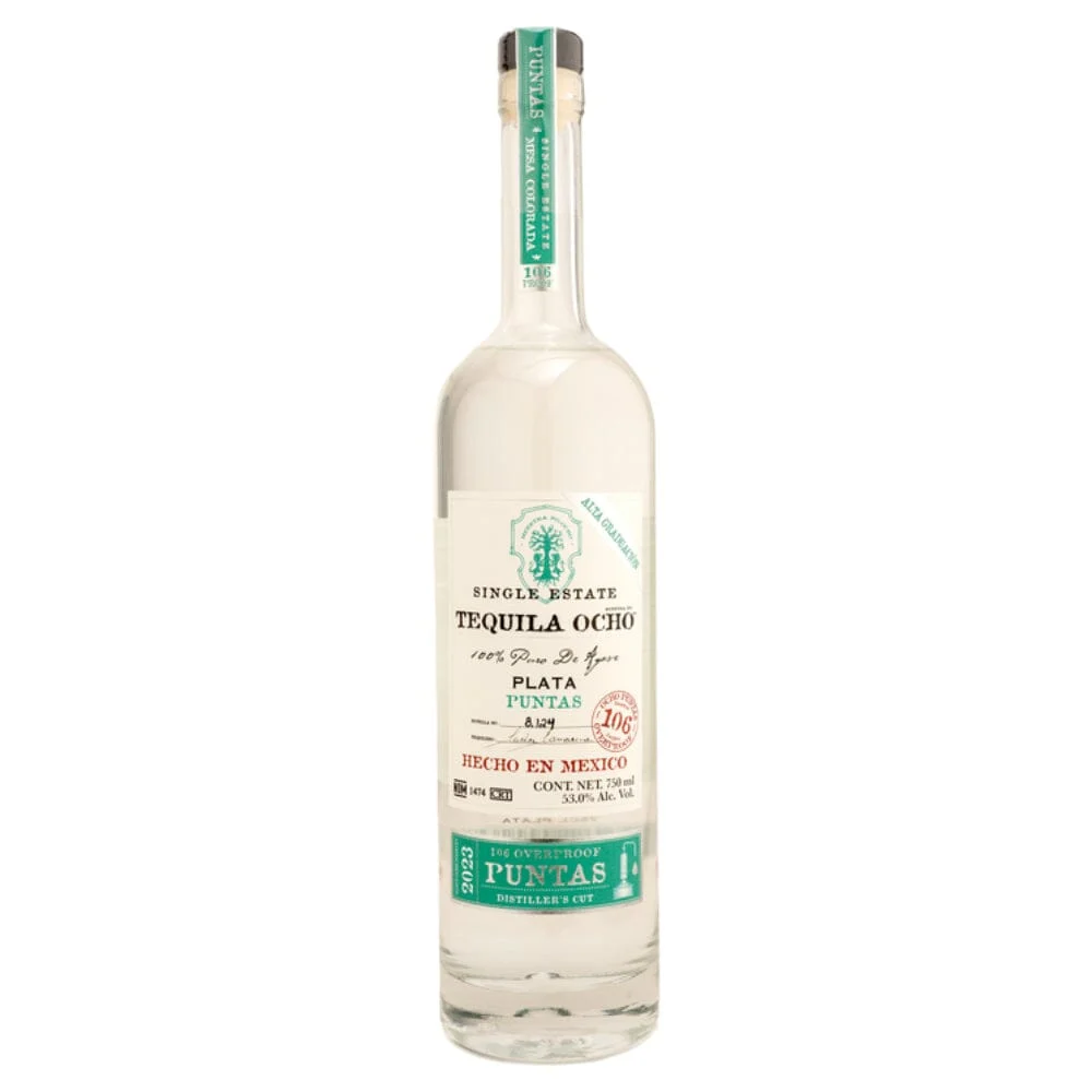 Tequila Ocho Single Estate 2023 Plata Puntas 106 Overproof