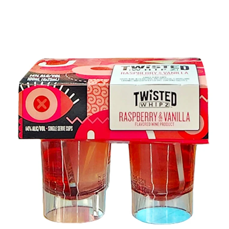 Twisted Whipz Raspberry & Vanilla Liqueur - 60 Shots - 25ml Each