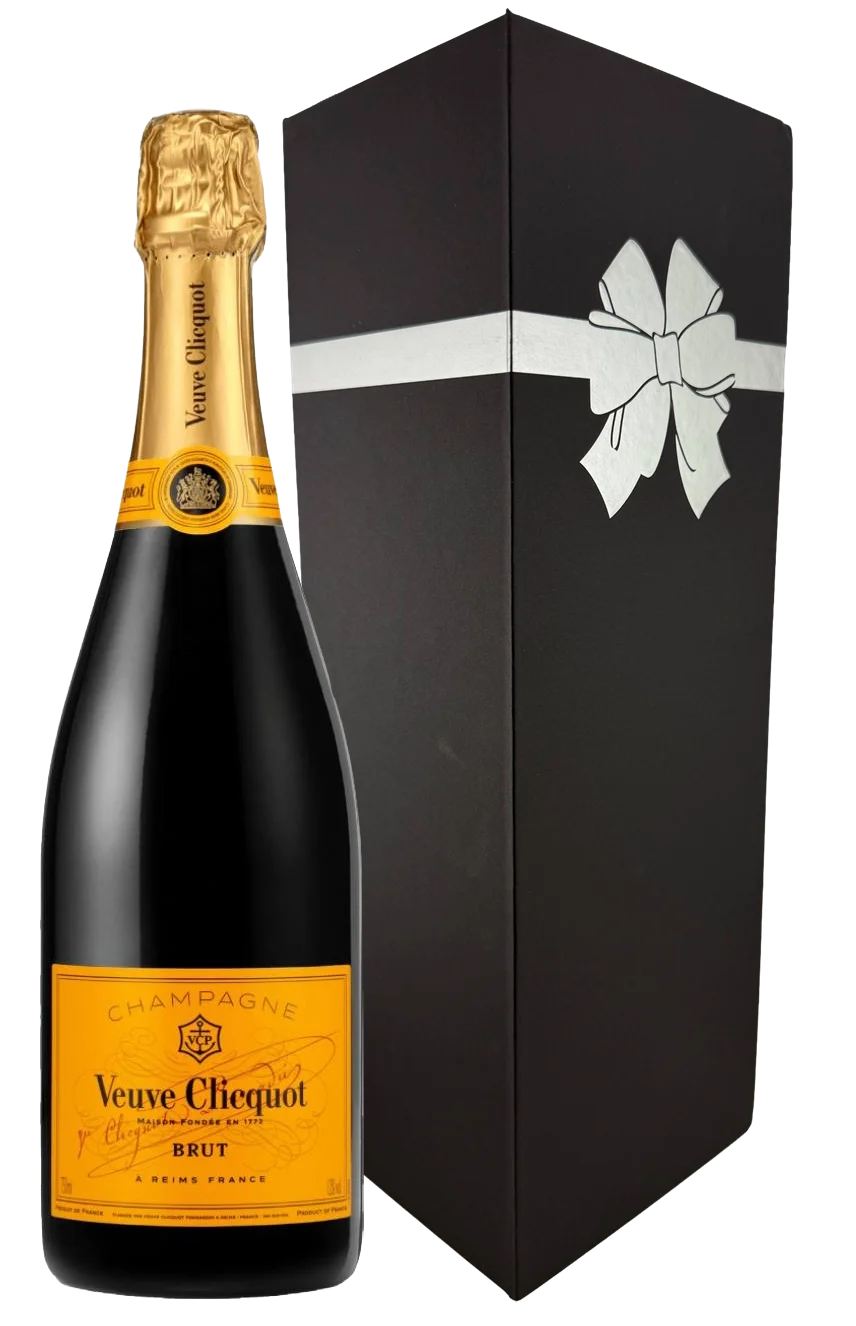 Veuve Clicquot Yellow Label Brut With Black Gift Wine Box
