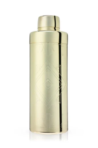 Viski Art Deco Cocktail Shaker in Gold