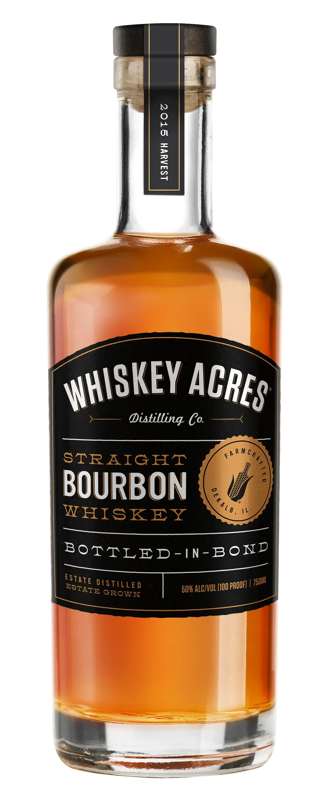 Whiskey Acres Farm Crafted Bottled in Bond Bourbon Whiskey 750ML