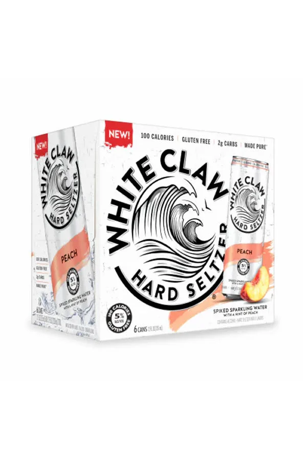 White Claw Hard Seltzer Peach 6Pk